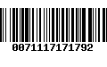 Código de Barras 0071117171792