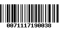 Código de Barras 0071117190038