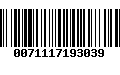 Código de Barras 0071117193039