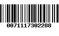 Código de Barras 0071117302288