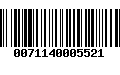 Código de Barras 0071140005521