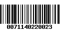 Código de Barras 0071140220023