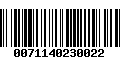 Código de Barras 0071140230022