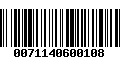 Código de Barras 0071140600108