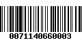 Código de Barras 0071140660003