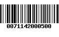 Código de Barras 0071142000500