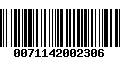 Código de Barras 0071142002306