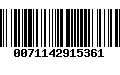 Código de Barras 0071142915361