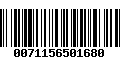 Código de Barras 0071156501680