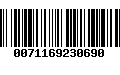 Código de Barras 0071169230690