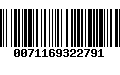 Código de Barras 0071169322791