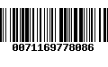 Código de Barras 0071169778086