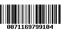 Código de Barras 0071169799104