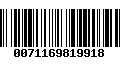 Código de Barras 0071169819918