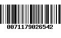 Código de Barras 0071179026542