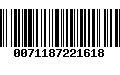 Código de Barras 0071187221618