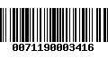 Código de Barras 0071190003416