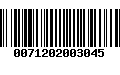 Código de Barras 0071202003045