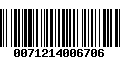 Código de Barras 0071214006706