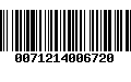 Código de Barras 0071214006720