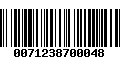 Código de Barras 0071238700048