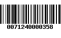 Código de Barras 0071240000358