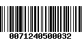 Código de Barras 0071240500032