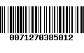 Código de Barras 0071270385012