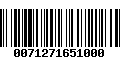 Código de Barras 0071271651000