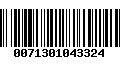 Código de Barras 0071301043324