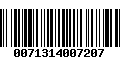 Código de Barras 0071314007207