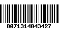 Código de Barras 0071314043427