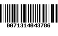 Código de Barras 0071314043786