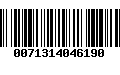 Código de Barras 0071314046190