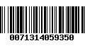 Código de Barras 0071314059350