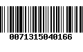 Código de Barras 0071315040166