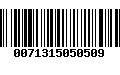 Código de Barras 0071315050509