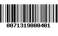 Código de Barras 0071319000401