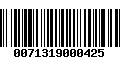 Código de Barras 0071319000425