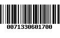 Código de Barras 0071330601700