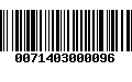 Código de Barras 0071403000096