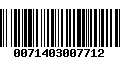 Código de Barras 0071403007712