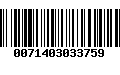 Código de Barras 0071403033759