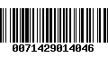 Código de Barras 0071429014046