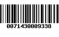 Código de Barras 0071430009338