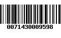 Código de Barras 0071430009598