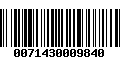 Código de Barras 0071430009840