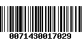 Código de Barras 0071430017029