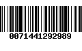 Código de Barras 0071441292989