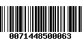 Código de Barras 0071448500063